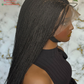 Full Lace Micro Braids Wig | Made to Order 24/26 Inch | Color 1B