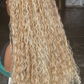 24-inch Boho Closure | 27/613 Honey Blonde Wavy Human Hair Lace Closure, Ready to Ship