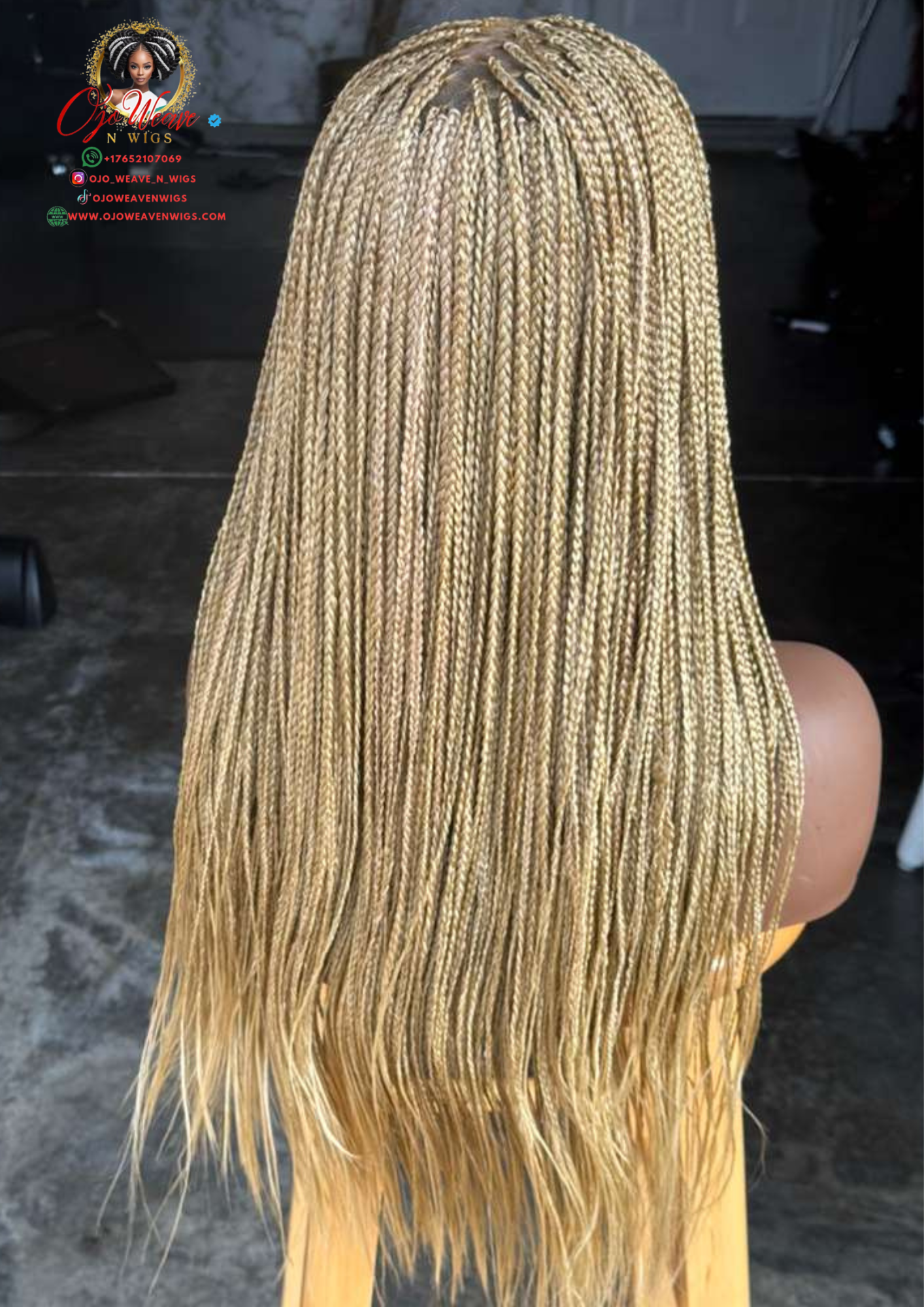 Knotless Braids Wig | 3x6 Lace Closure in Color 27/613