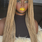 Glueless Knotless Braids Wig - 18-20 Inch Closure, ready to wear