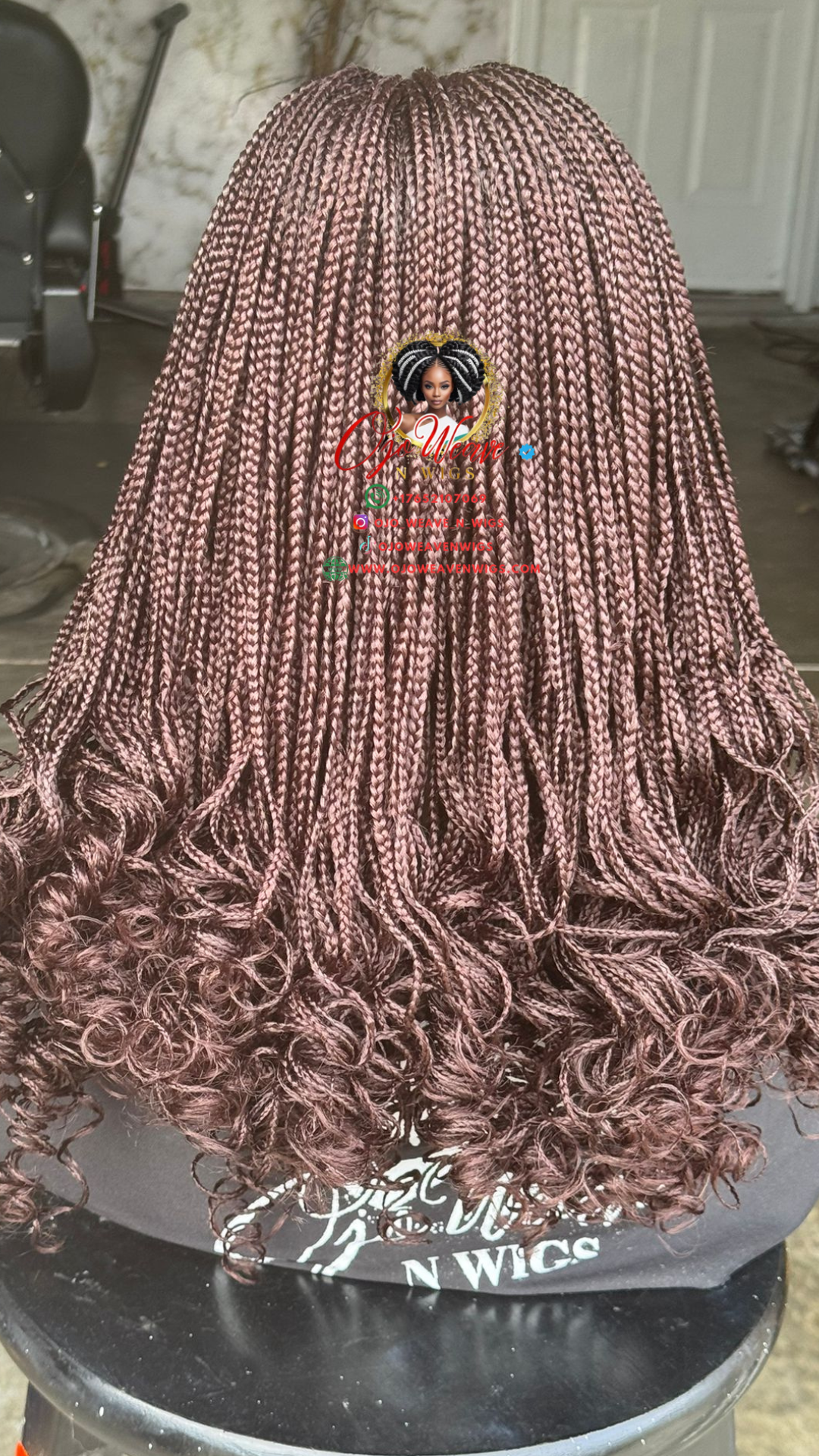 Ready to Ship: Fulani Braids Closure Wig 14/16 inch, Color 33