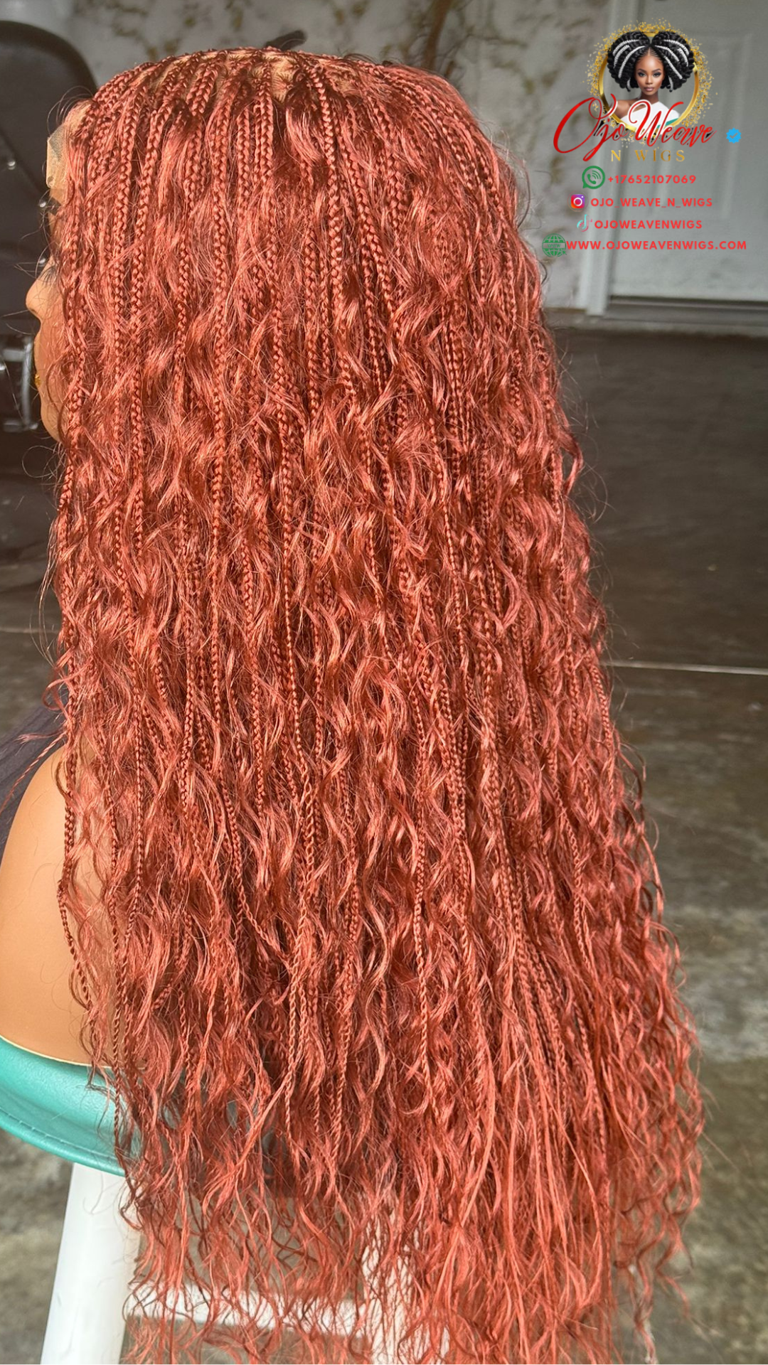 Ready to Ship: 24-Inch Ginger Boho Closure Wig