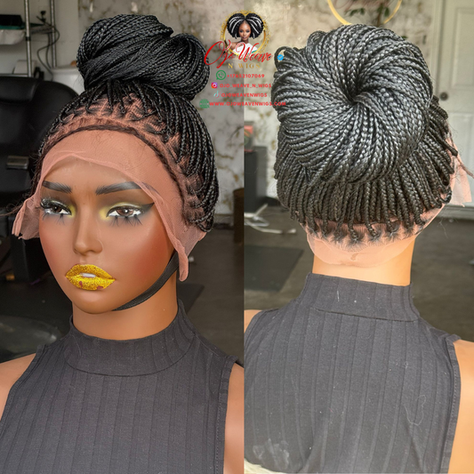 20-Inch Full Lace Knotless Braids Wig - Ready to Ship