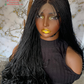 Amena Wig: 22" Black Human Lace 4x4 Closure | Ready-to-Ship