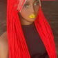 Lade Unit Red Braided Wig