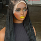 20-Inch Half Ponytail Half Braids Frontal Wig - Ready to Ship