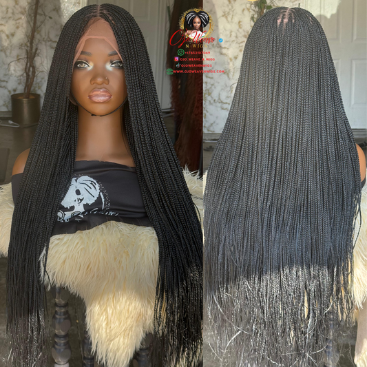 Full Lace Glueless Braided Wig | 28-30" Knotless Braids | Ready to Ship