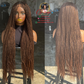 Senegalese Twist Closure Wig Ready to Ship 26/28 Inch Color 30/33 Mix