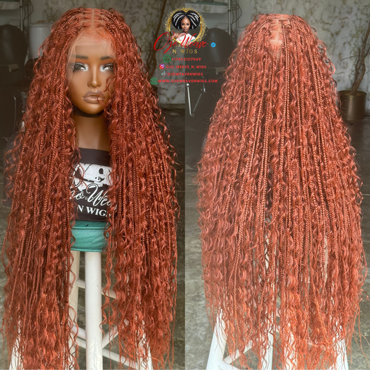Full Lace Ginger Simon Boho Ready to Ship 30-32 Inches