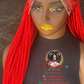 Lade Unit Red Braided Wig
