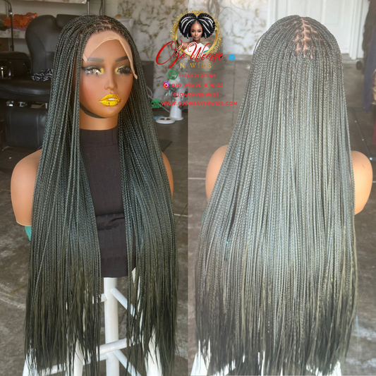 Sisi Bone Straight Human Lace Wig: Color 1B