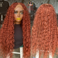 Ready to Ship: 24-Inch Ginger Boho Closure Wig