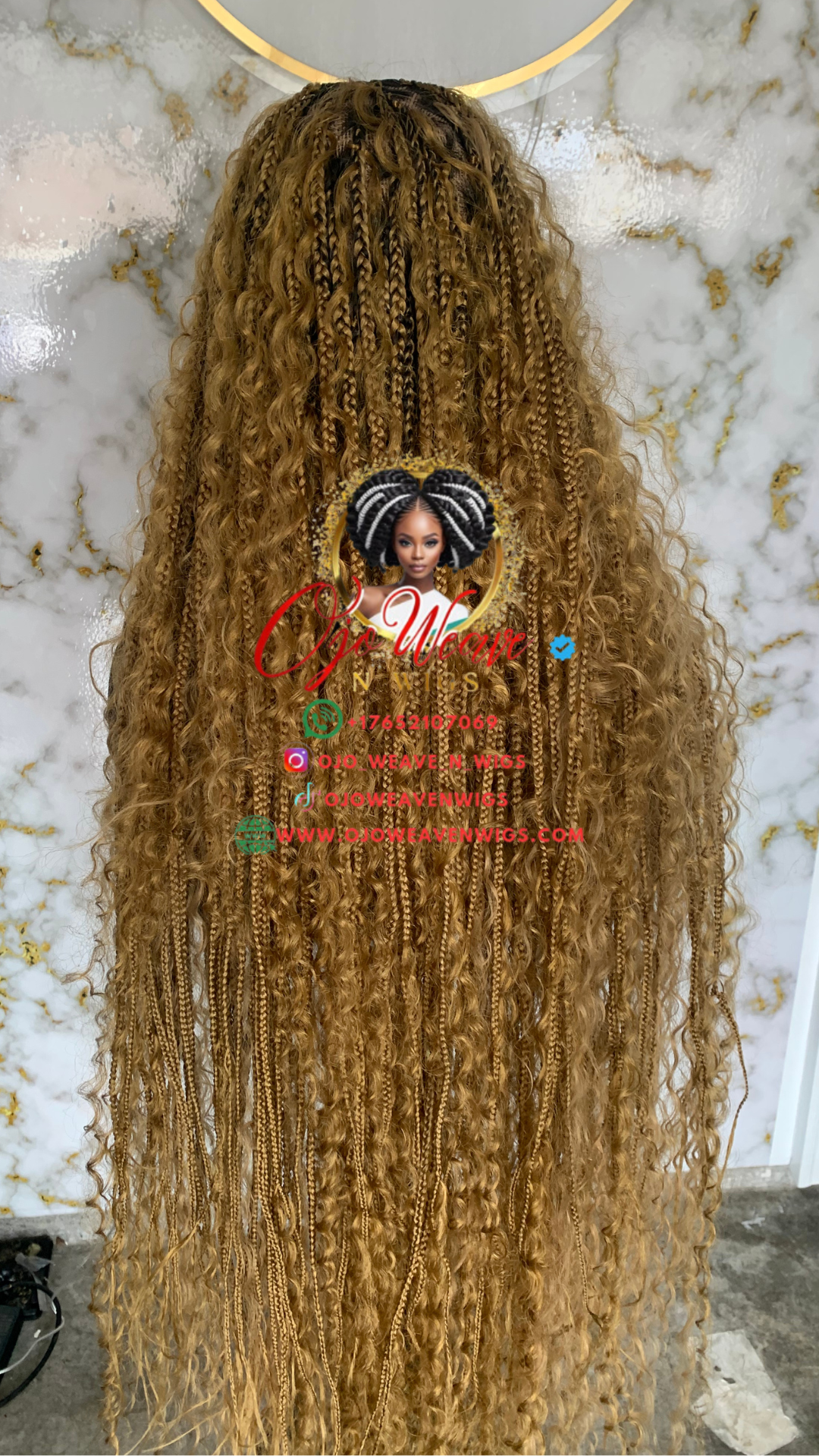 Simon Boho - 40 Inch Full Lace Boho Braided Wig - Ready to Ship