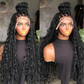 Human Hair Lace Frontal Locs | 28-Inch Made to Order | Natural Black
