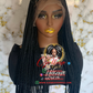 Full Lace Box Braid Wig Color 1b, 26/28 Inch - Ready to Ship