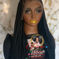 Full Lace Box Braid Wig Color 1b, 26/28 Inch - Ready to Ship