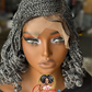 Gold Salt & Pepper Short Wig - 10 Inch: Ready to Ship