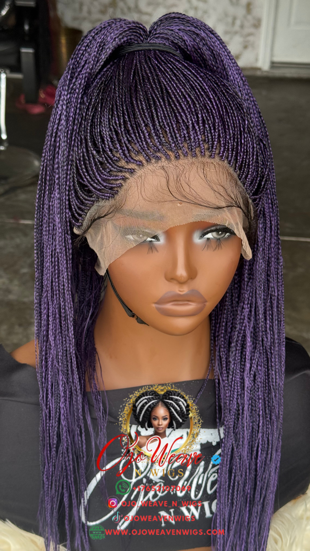 Vibrant Purple Full Lace Wig | 20/22 Inch Made-to-Order