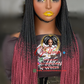 Victoria Black-Ombre Lace Unit 26/28" Human Hair Lace Wig: Ready to Ship