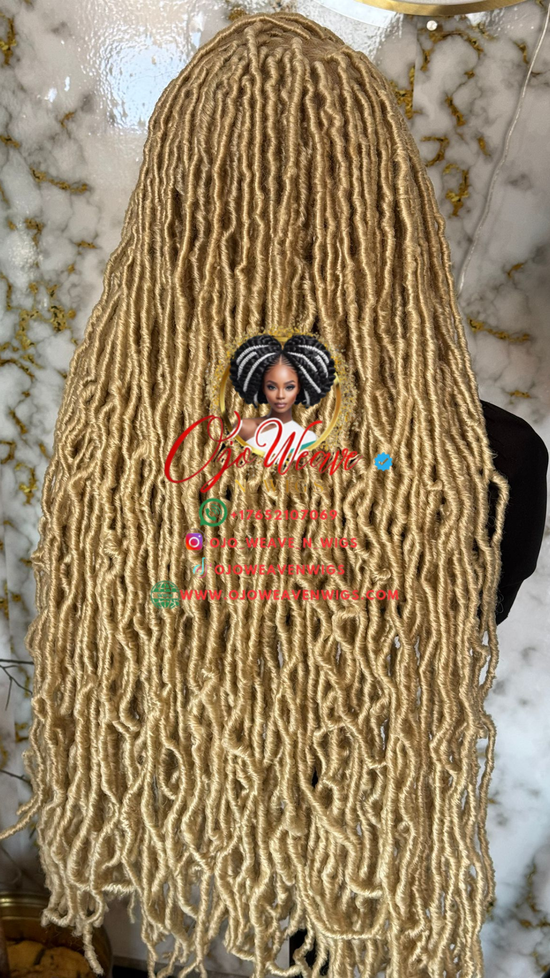 Nini Unit Fox Locs Wig: Ready to Ship Color Blonde