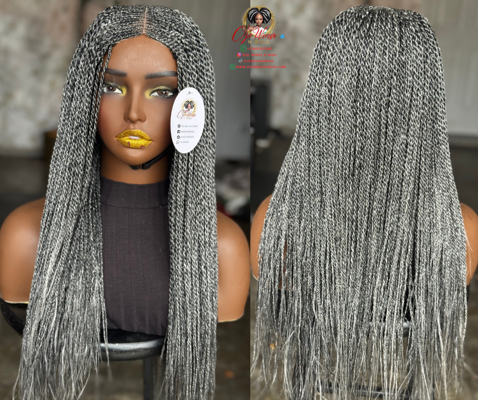 Bianca Salt & Pepper Wig | 18/20 Inch Ready to Ship Closure Unit