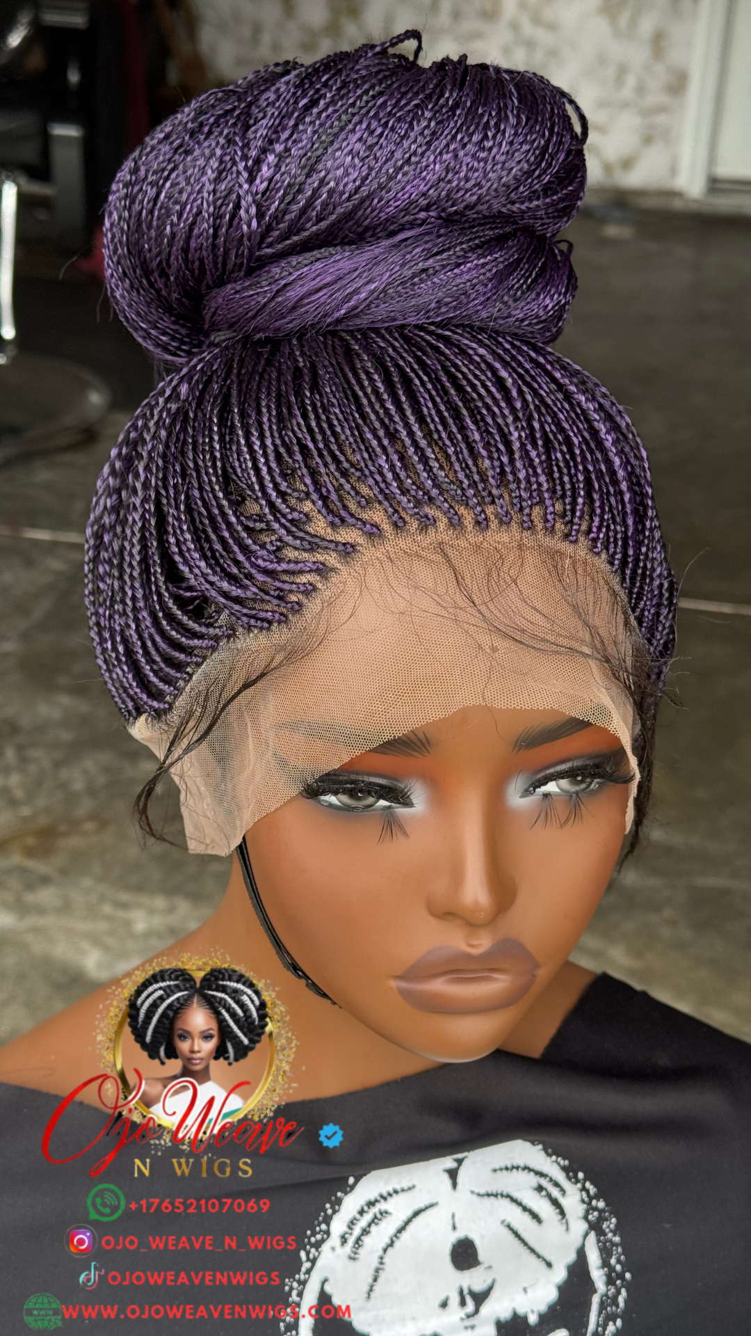 Vibrant Purple Full Lace Wig | 20/22 Inch Made-to-Order