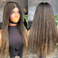 Made to order Esther Unit | 16-Inch Micro Braid Closure Wig | Color 1B/27