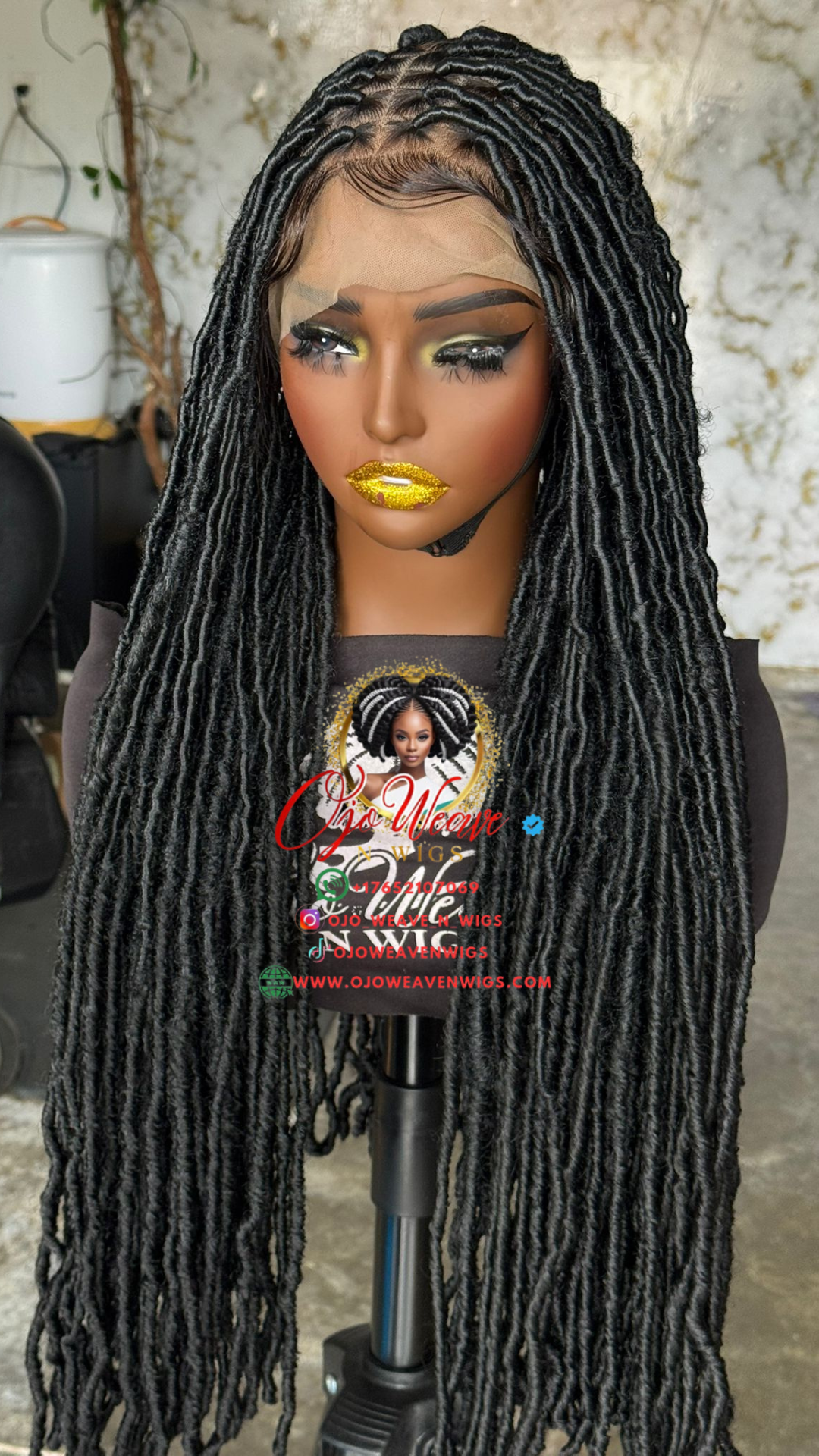 Ready-to-Ship Full Lace Locs - 26" 1B Human Hair