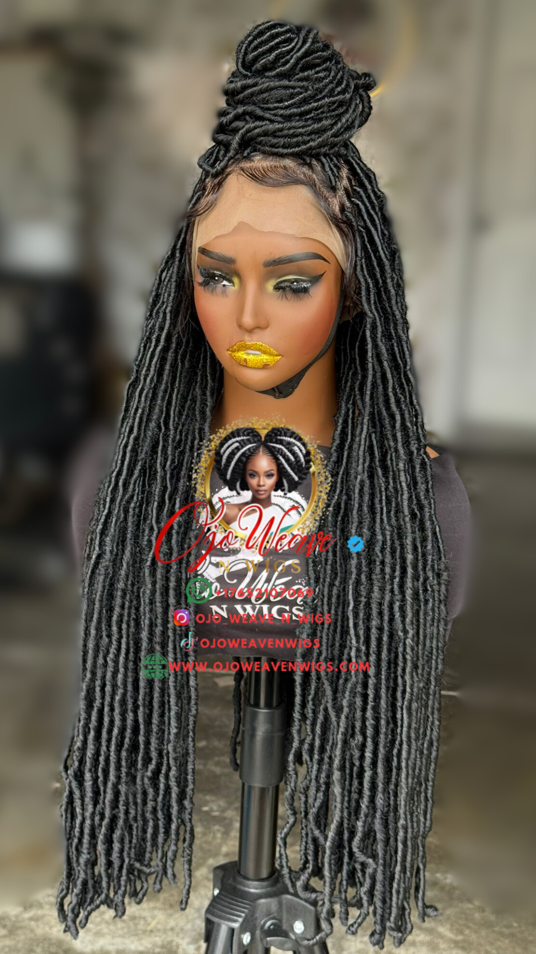 Ready-to-Ship Full Lace Locs - 26" 1B Human Hair