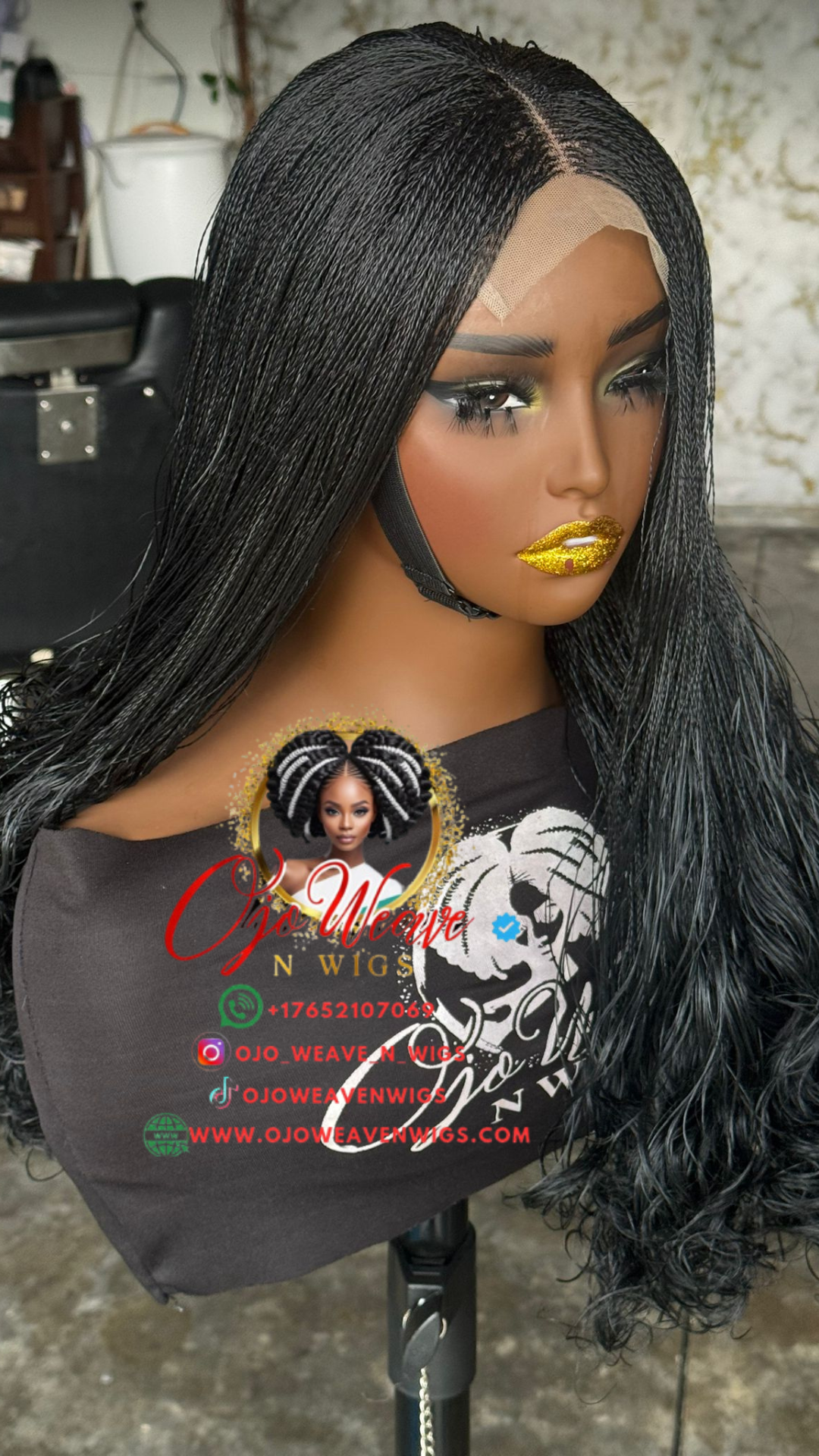 Amena Unit: Ready to Ship Black Wig