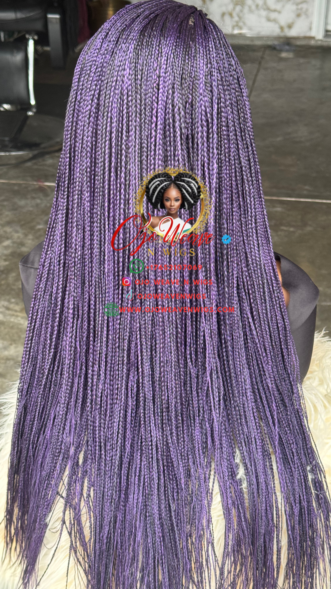 Vibrant Purple Full Lace Wig | 20/22 Inch Made-to-Order