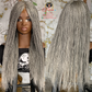 Salt & Pepper Micro Braids Wig | made to order 22-Inch Glueless Closure ready to ship