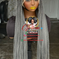 Ready-to-Ship 24" Sisi Bone frontal Grey Knotless Braids Wig with Closure