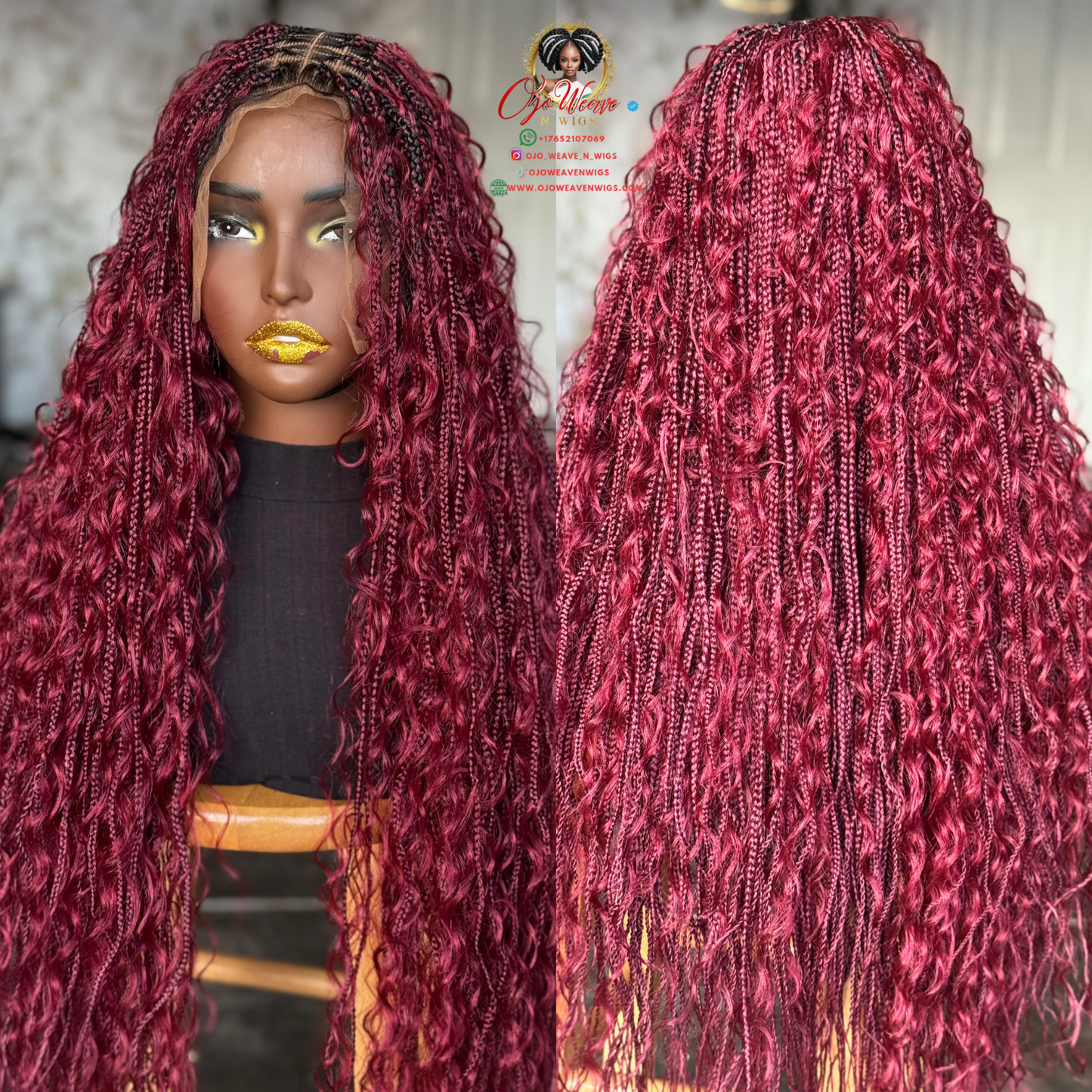 Ready To Ship Burgundy Boho Dream: 30" Frontal Unit