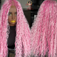 Made to Order Pink Boho Closure Wig | 24-Inch Glueless Unit