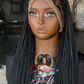 Full Lace Box Braid Wig | Color 1b | 18/20 Inch | Ready to Ship