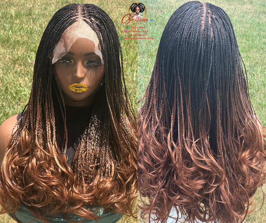 French Curl Wig 16" 100% Human Lace 8x8 Closure Wig Ready to Ship