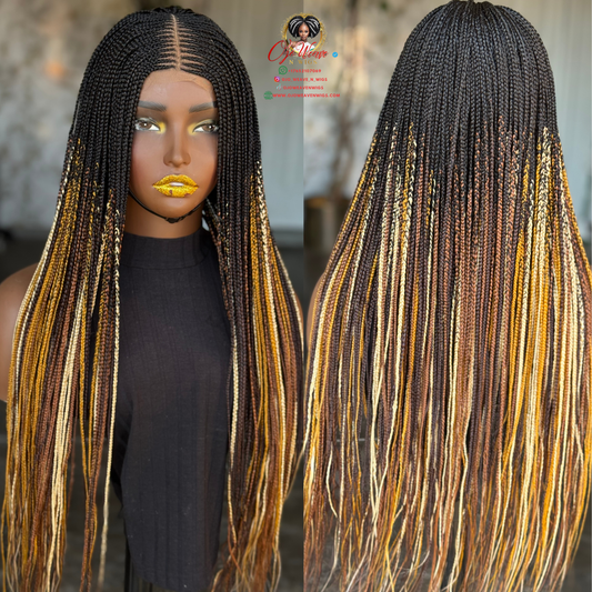 Bianca Unit Cornrow Closure Glueless Wig Made to Order