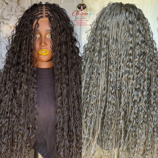 Frontal Boho Wig | 24-Inch Ready-to-Ship Boho Style | Color 1B
