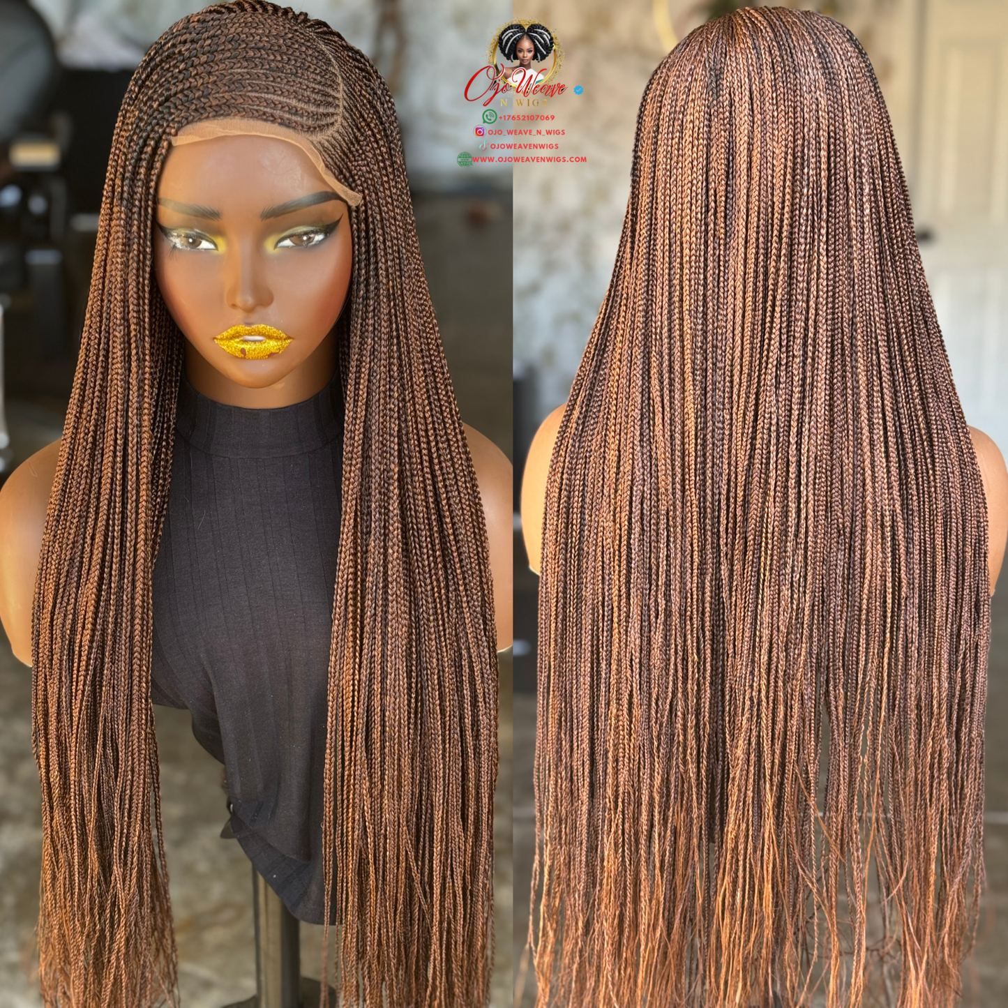 Gold Unit Wig | Made to Order 26-28 Inch Closure Wig