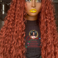 Ready to Ship: 24-Inch Ginger Boho Closure Wig
