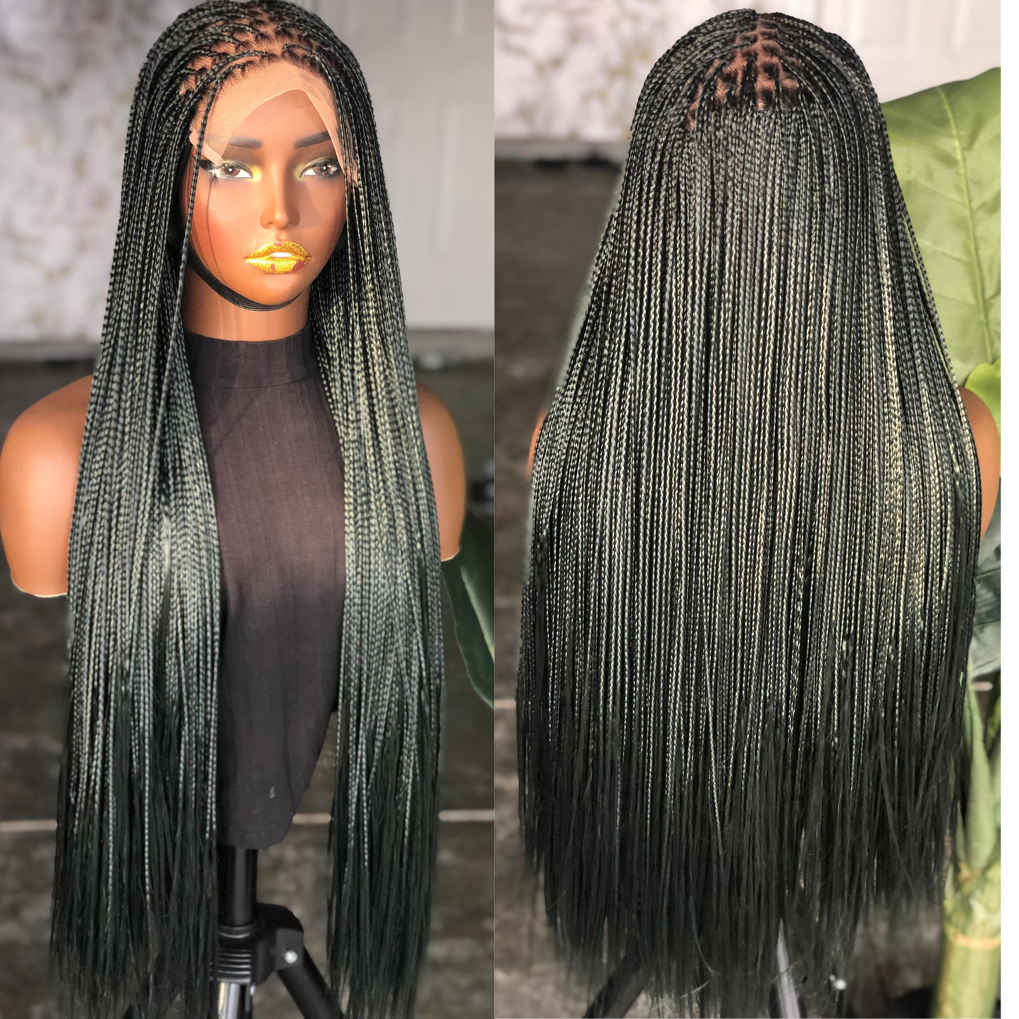 Ready-to-Ship Mint Green: 30-Inch Bone Straight 8x8 Closure