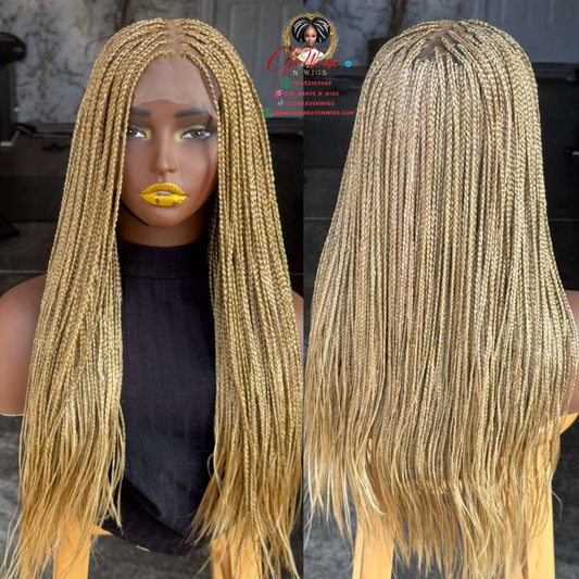 Knotless Braids Wig | 3x6 Lace Closure in Color 27/613