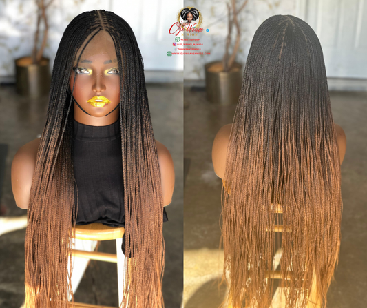 Highlighted Full Lace Bone Straight Wig | 30-Inch Ready to Ship