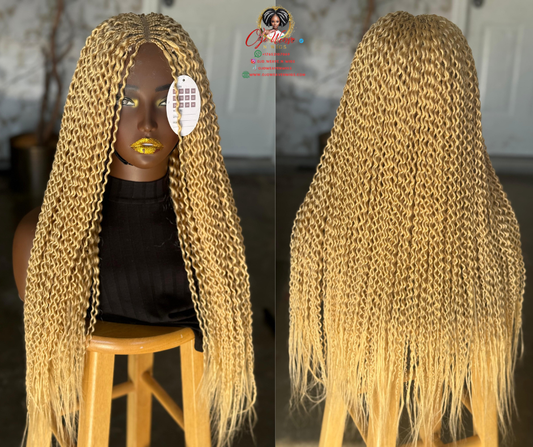 Ready-to-Ship Blonde Spring Twix Unit | 20-22" Glueless Closure