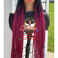 Summer Cap Wig with Burgundy Ready to Ship