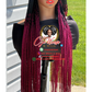 Summer Cap Wig with Burgundy Ready to Ship