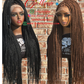 22/24 Inches Queen 13x6 Box Braid Wig Color-30 Ready to Ship