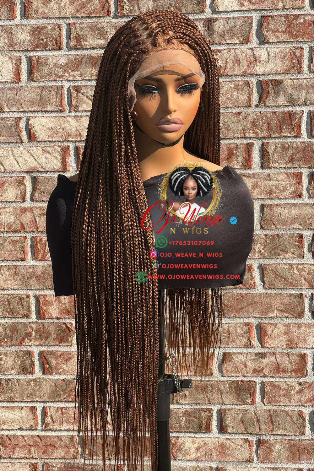 22/24 Inches Queen 13x6 Box Braid Wig Color-30 Ready to Ship