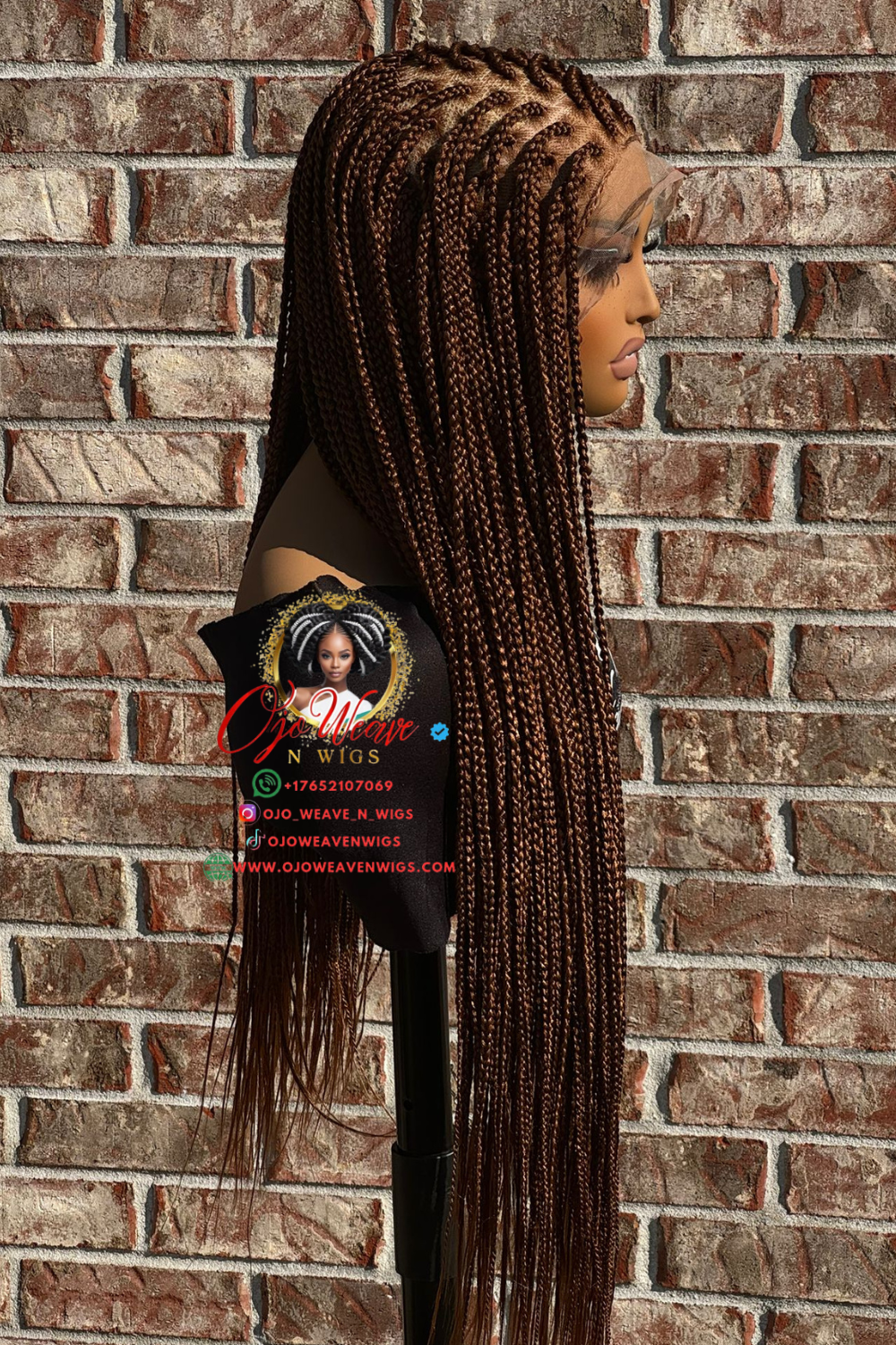 22/24 Inches Queen 13x6 Box Braid Wig Color-30 Ready to Ship
